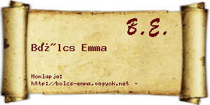 Bölcs Emma névjegykártya