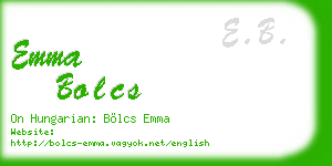 emma bolcs business card